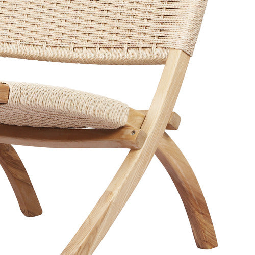 OAKLEIGH HOME MAGADI ASH WOOD LOUNGE CHAIR
