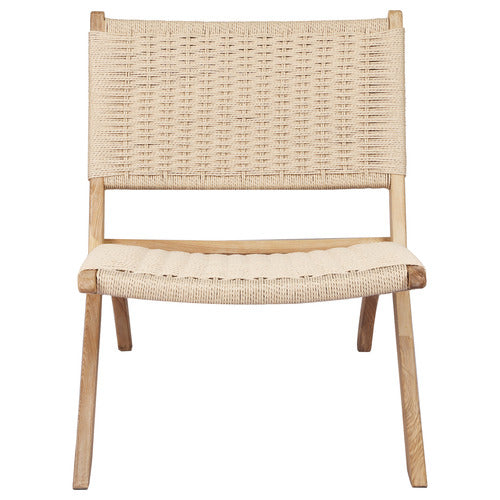 OAKLEIGH HOME MAGADI ASH WOOD LOUNGE CHAIR