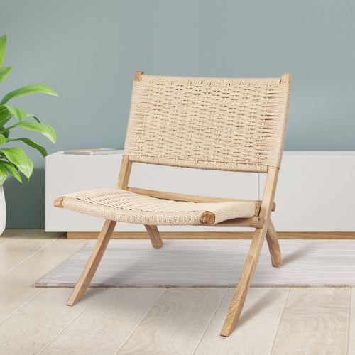 OAKLEIGH HOME MAGADI ASH WOOD LOUNGE CHAIR