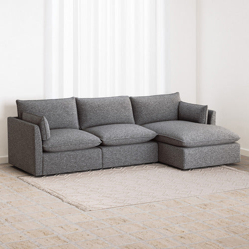 MALIBU 3 SEATER UPHOLSTERED SOFA WITH CHAISE