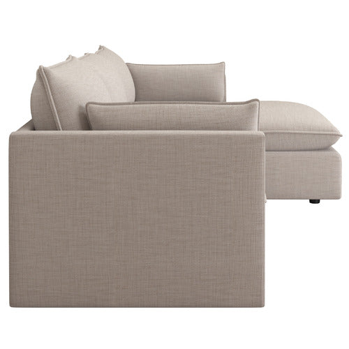 MALIBU 3 SEATER UPHOLSTERED SOFA WITH CHAISE
