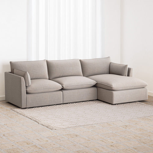 MALIBU 3 SEATER UPHOLSTERED SOFA WITH CHAISE