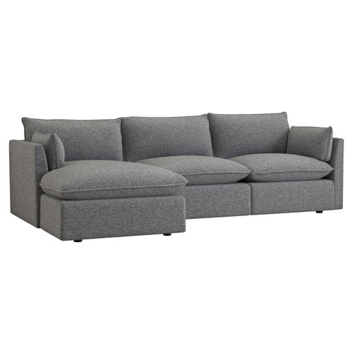MALIBU 3 SEATER UPHOLSTERED SOFA WITH CHAISE