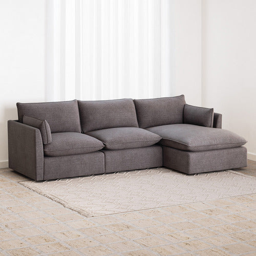MALIBU 3 SEATER UPHOLSTERED SOFA WITH CHAISE