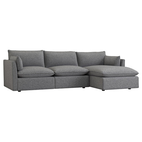 MALIBU 3 SEATER UPHOLSTERED SOFA WITH CHAISE