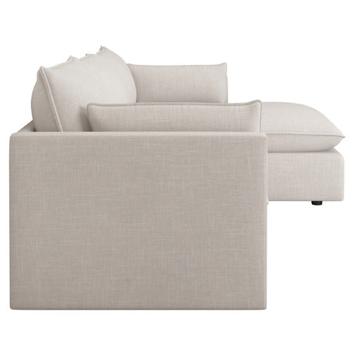MALIBU 3 SEATER UPHOLSTERED SOFA WITH CHAISE