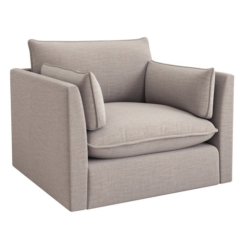 MALIBU UPHOLSTERED SWIVEL ARMCHAIR