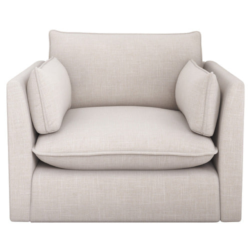 MALIBU UPHOLSTERED SWIVEL ARMCHAIR