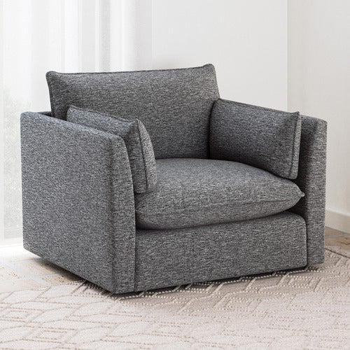 MALIBU UPHOLSTERED SWIVEL ARMCHAIR