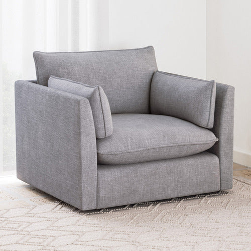 MALIBU UPHOLSTERED SWIVEL ARMCHAIR