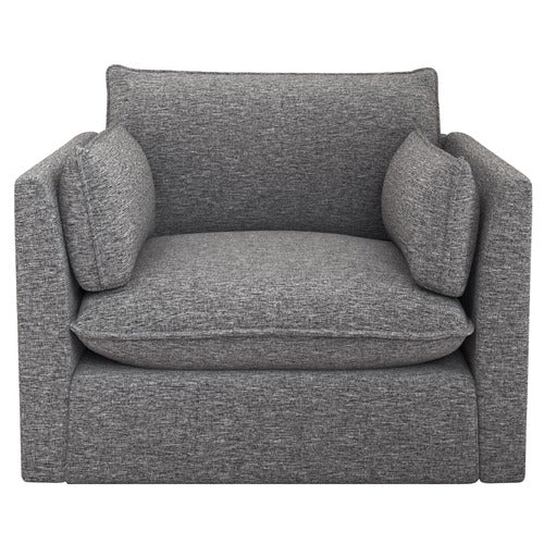 MALIBU UPHOLSTERED SWIVEL ARMCHAIR