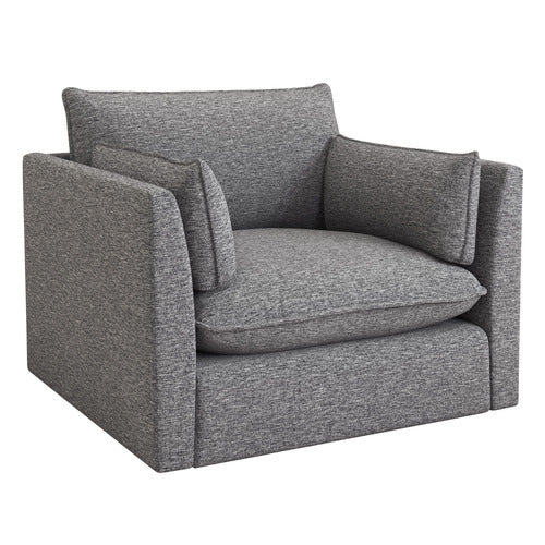 MALIBU UPHOLSTERED SWIVEL ARMCHAIR