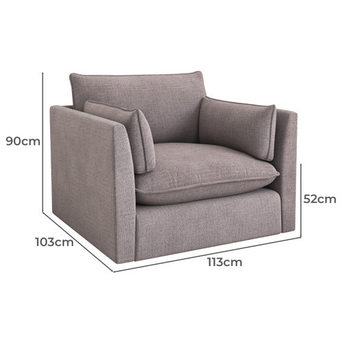 MALIBU UPHOLSTERED SWIVEL ARMCHAIR