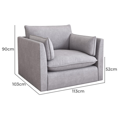 MALIBU UPHOLSTERED SWIVEL ARMCHAIR