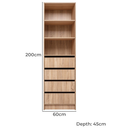 CAPEVIEW INTERIORS MALMO SLIM SHAKER SHELF WARDROBE
