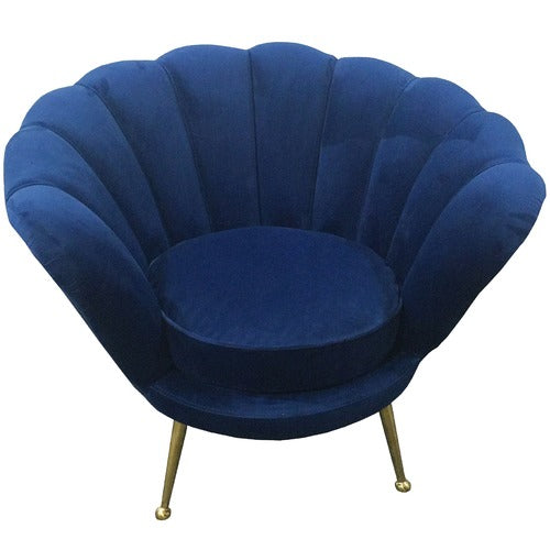 BROOKLYN AND BELLA MANHATTAN SHELL VELVET ARMCHAIR