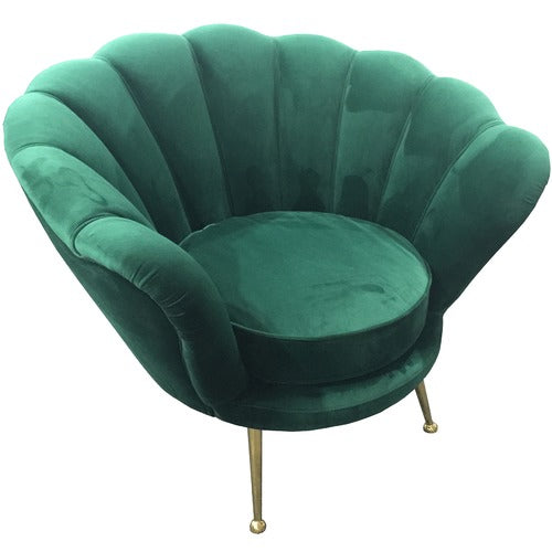 BROOKLYN AND BELLA MANHATTAN SHELL VELVET ARMCHAIR