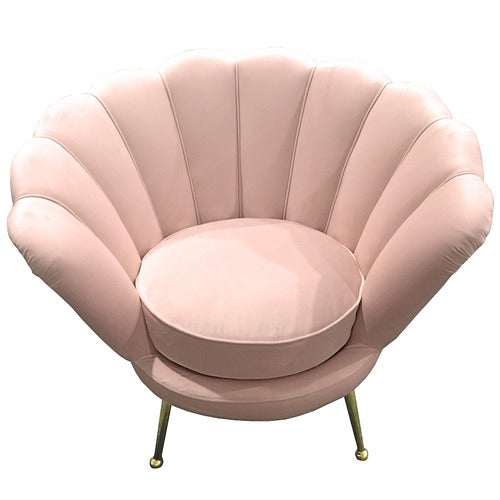 BROOKLYN AND BELLA MANHATTAN SHELL VELVET ARMCHAIR