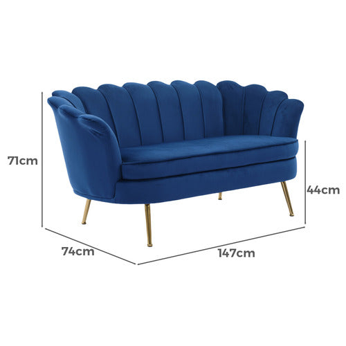 CASSINGTON HOME MARIANNA 2 SEATER VELVET SOFA
