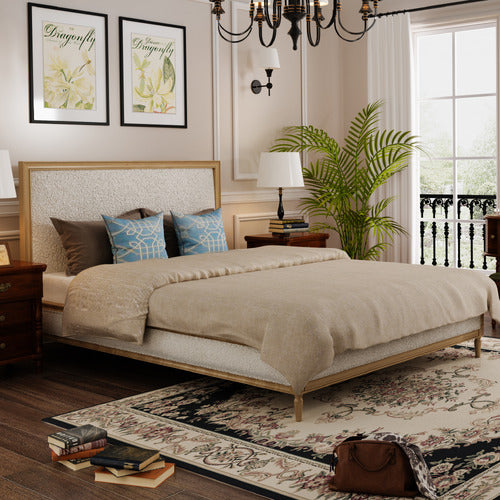 NATURALLY PROVINICIAL MARIUS BOUCLE BED FRAME