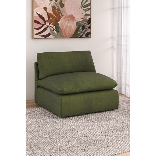 MARTINE VELVET ARMLESS LOUNGE CHAIR