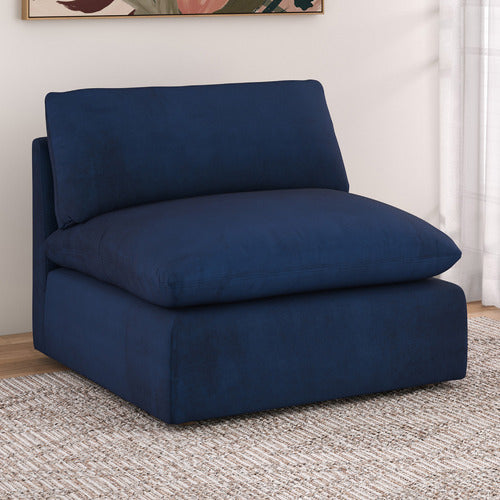 MARTINE VELVET ARMLESS LOUNGE CHAIR
