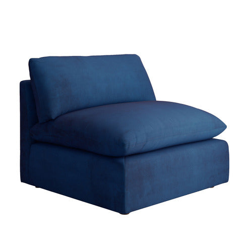MARTINE VELVET ARMLESS LOUNGE CHAIR