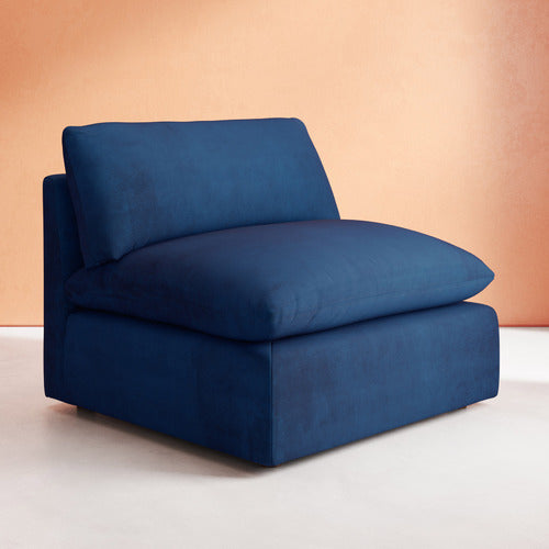 MARTINE VELVET ARMLESS LOUNGE CHAIR