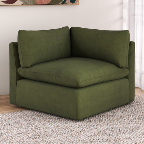 MARTINE VELVET CORNER LOUNGE CHAIR