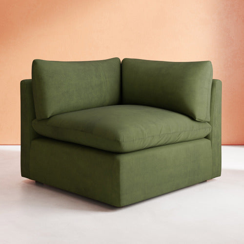 MARTINE VELVET CORNER LOUNGE CHAIR