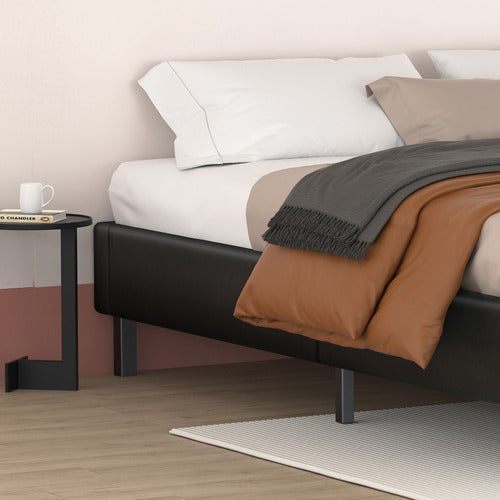HOXTON ROOM MARYAM FAUX LEATHER BED BASE