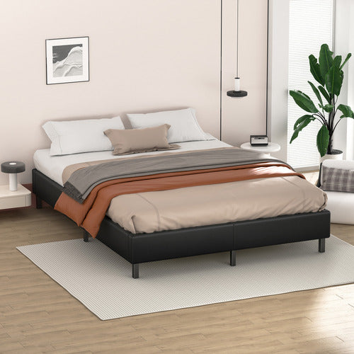 HOXTON ROOM MARYAM FAUX LEATHER BED BASE