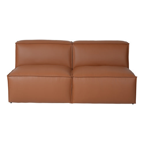 EVER DREAMING LIVING MASSEY 3 SEATER LEATHER ARMLESS SOFA SET