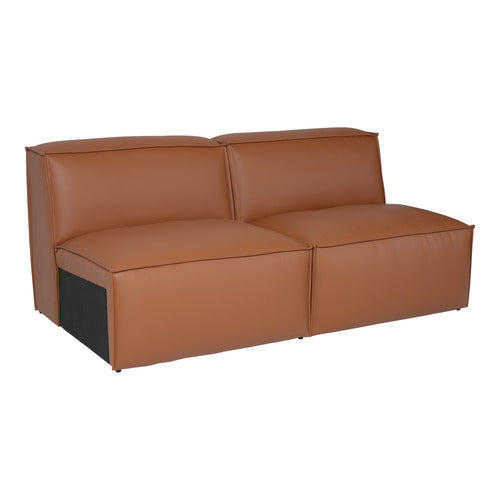 EVER DREAMING LIVING MASSEY 3 SEATER LEATHER ARMLESS SOFA SET