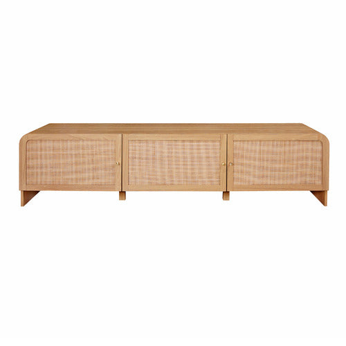 MAXINE CURVED RATTAN TV UNIT