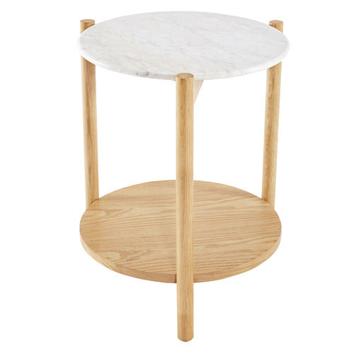 ESTUDIO FURNITURE MAYBURY 2 PIECE MARBLE COFFEE & SIDE TABLE SET