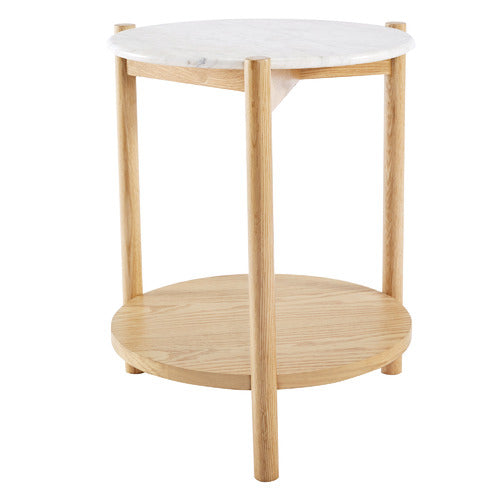 ESTUDIO FURNITURE MAYBURY 2 PIECE MARBLE COFFEE & SIDE TABLE SET