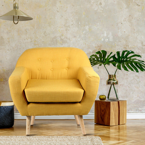 NATURALLY PROVINICIAL MEDEA LINEN ARMCHAIR