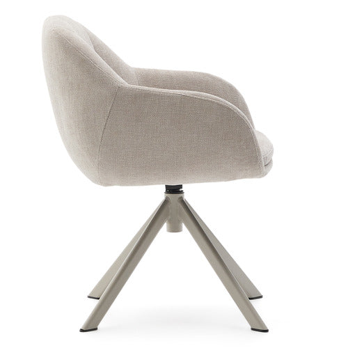 LINEA FURNITURE MERIDEN CHENILLE SWIVEL ARMCHAIR