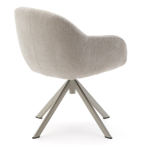 LINEA FURNITURE MERIDEN CHENILLE SWIVEL ARMCHAIR