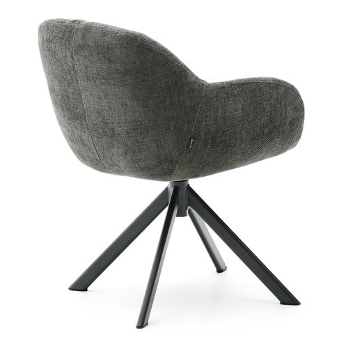 LINEA FURNITURE MERIDEN CHENILLE SWIVEL ARMCHAIR