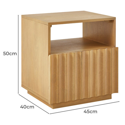 MIA MANGO WOOD BEDSIDE TABLE