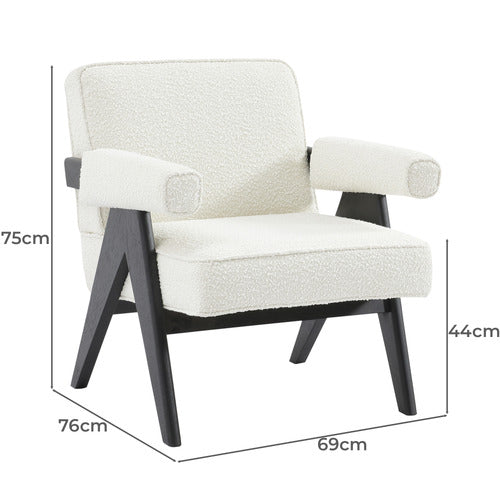 REXINGTON HOME MICAH BOUCLE ARMCHAIR
