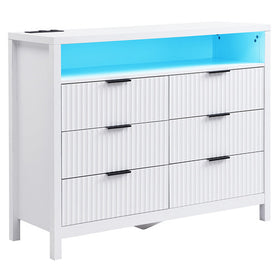 CASSINGTON HOME MIGGY 6 DRAWER CHEST WITH LED & CHARGING STATION