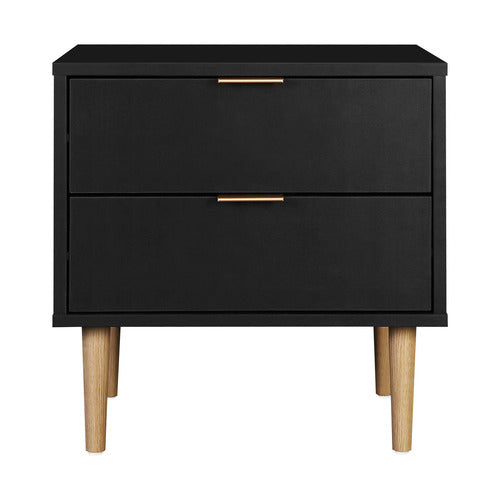 LIVING FUSION HOPKINS 2 DRAWER BEDSIDE TABLE