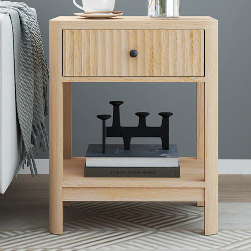 CORNER OFFICE MIKOLAJ 1 DRAWER BEDSIDE TABLE
