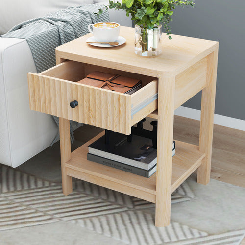 CORNER OFFICE MIKOLAJ 1 DRAWER BEDSIDE TABLE