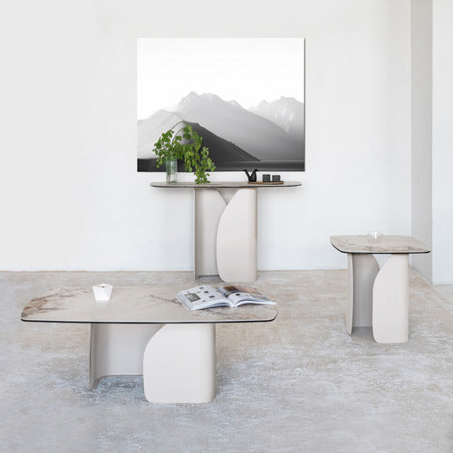 KEYS ROAD DESIGNS MILFORD CERAMIC & GLASS COFFEE TABLE