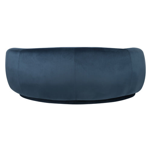 LIVING FUSION MILLIE 3 SEATER ROUNDED VELVET SOFA