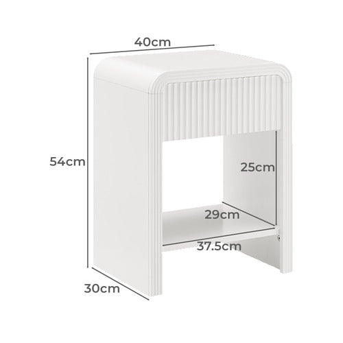 CORE LIVING MIREILLE 1 DRAWER BEDSIDE TABLE